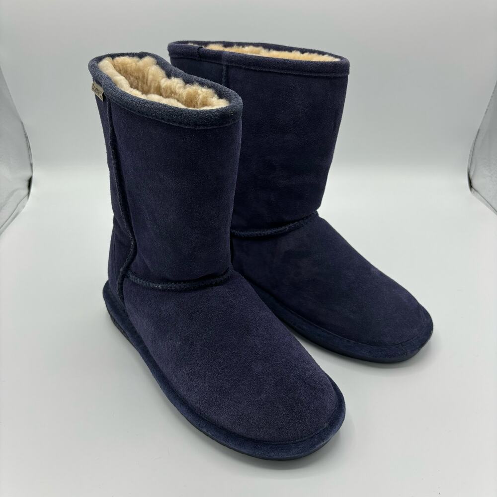 Bearpaw Emma Short 8" winter slip on boot - US women's size 6 - Dark blue